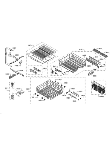 Racks/spray arm