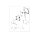 Samsung NE599N1PBSR/AC-01 door assembly diagram