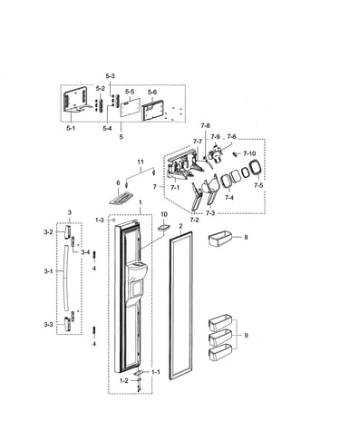 Freezer door