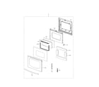 Samsung NE599N1PBSR/AC-02 door assembly diagram