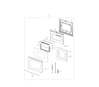 Samsung NE599N1PBSR/AC-00 door assembly diagram