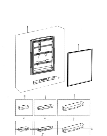 Refrigerator door