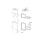 Samsung RT18M6213WW/AA-00 door compartment diagram