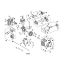 Flywheel/fuel tank/muffler