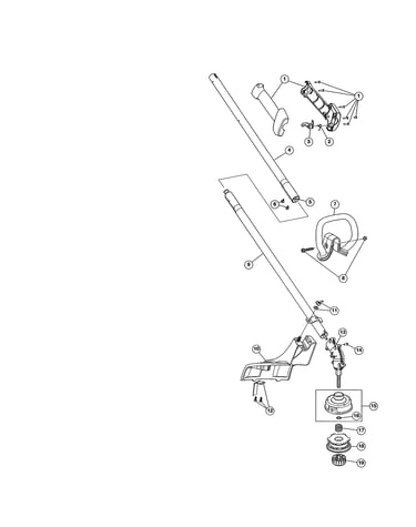 Upper, lower shaft/shield/handle