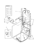 Dryer support & washer harness