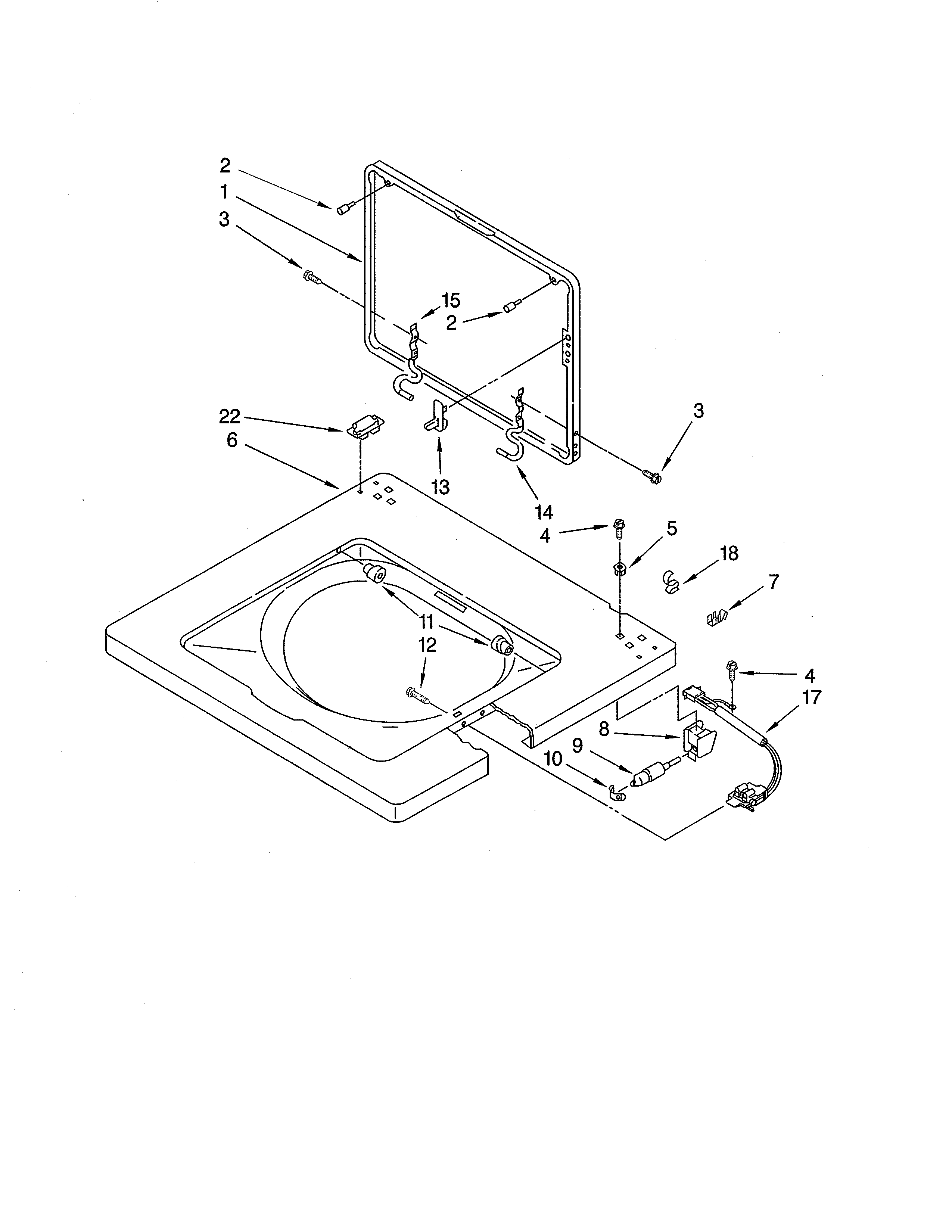WASHER TOP & LID