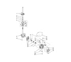 Whirlpool LTE6234DQ0 brake/clutch/gearcase/motor/pump diagram