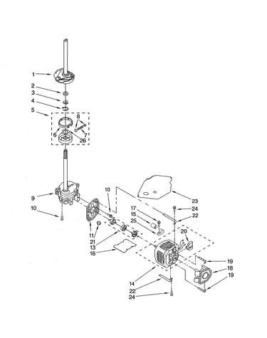 Brake/clutch/gearcase/motor/pump