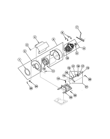Motor/exhaust fan/belt