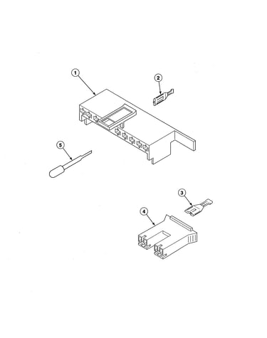 Mixing valve/motor connection blocks/terminals/extractor tool