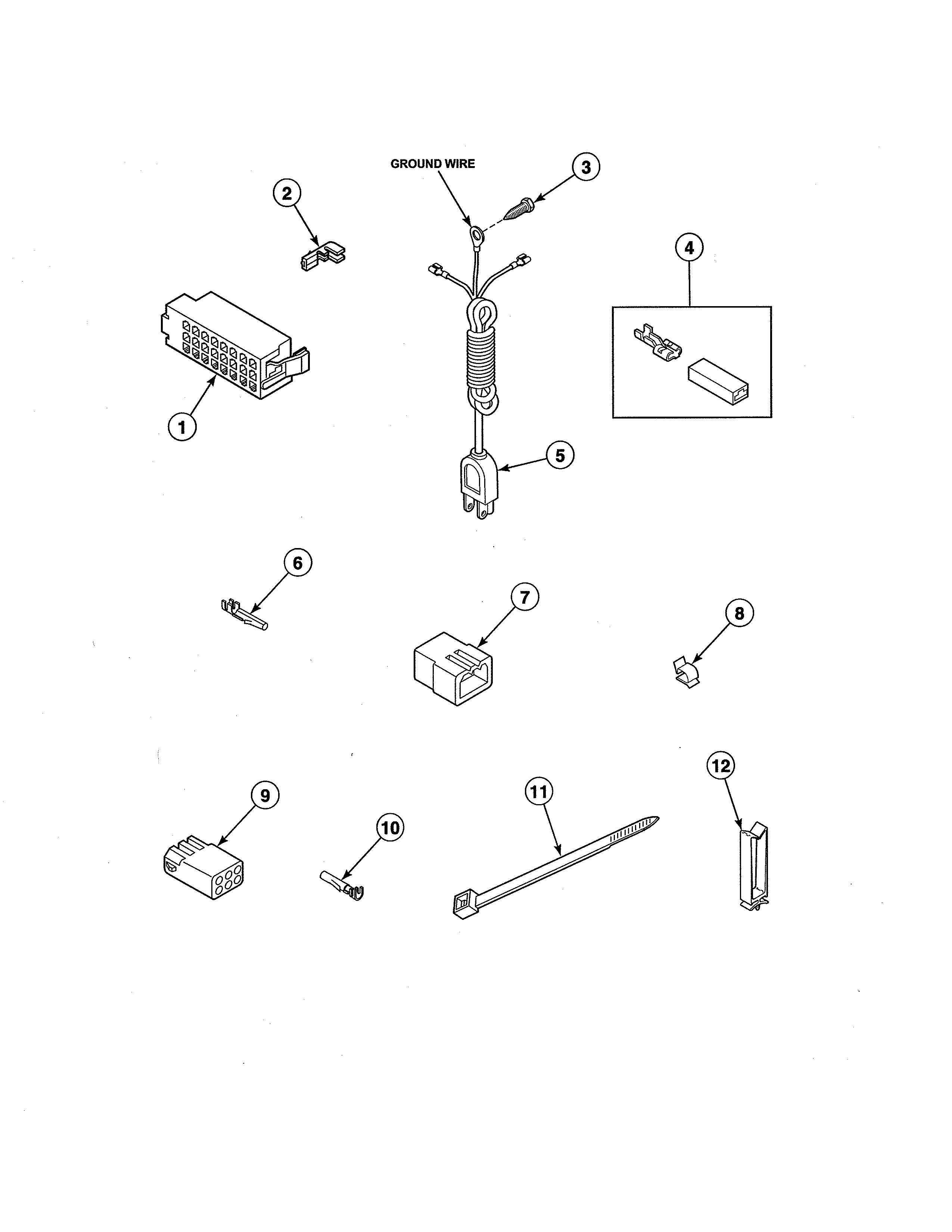 Lead-in cord/terminals