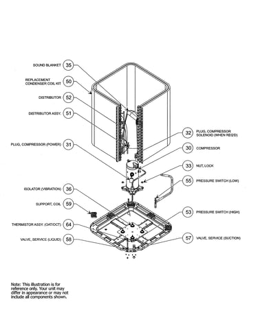 Refrigeration/piping assembly