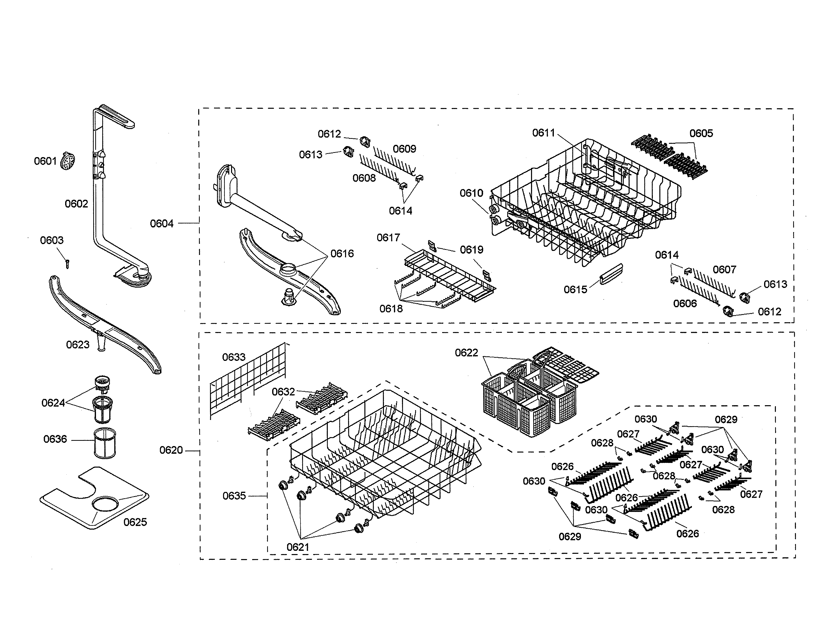 Spray arm/dishracks