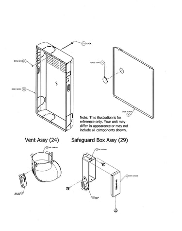 Outer door/blower door/vent/safeguard box