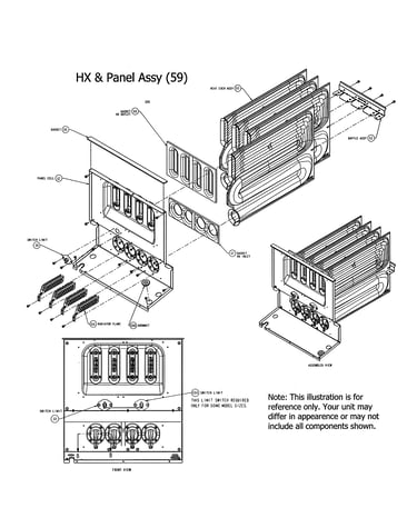 Hx & panel assembly