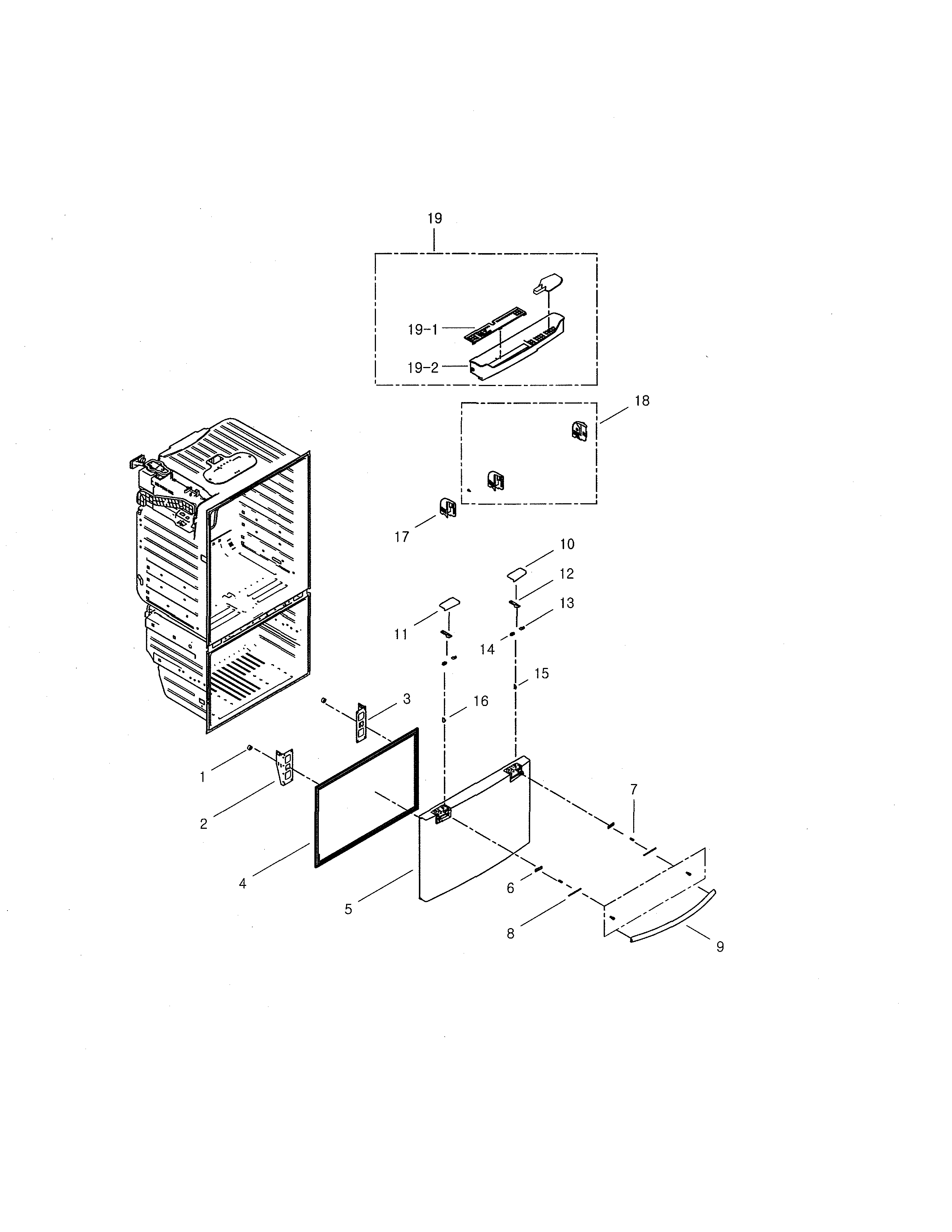 Freezer door