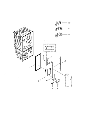 Refrigerator door left