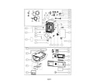 Midea US-FC70-DS12DSH/C0401E top cover/door/water inlet diagram