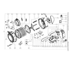 Midea US-FC70-DS12DSH/C0401E tub/drain hose assy diagram