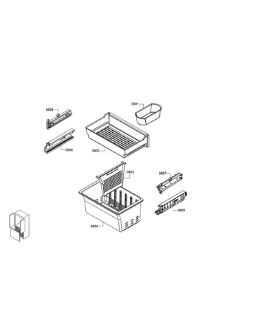 Drawer/ice bin/container