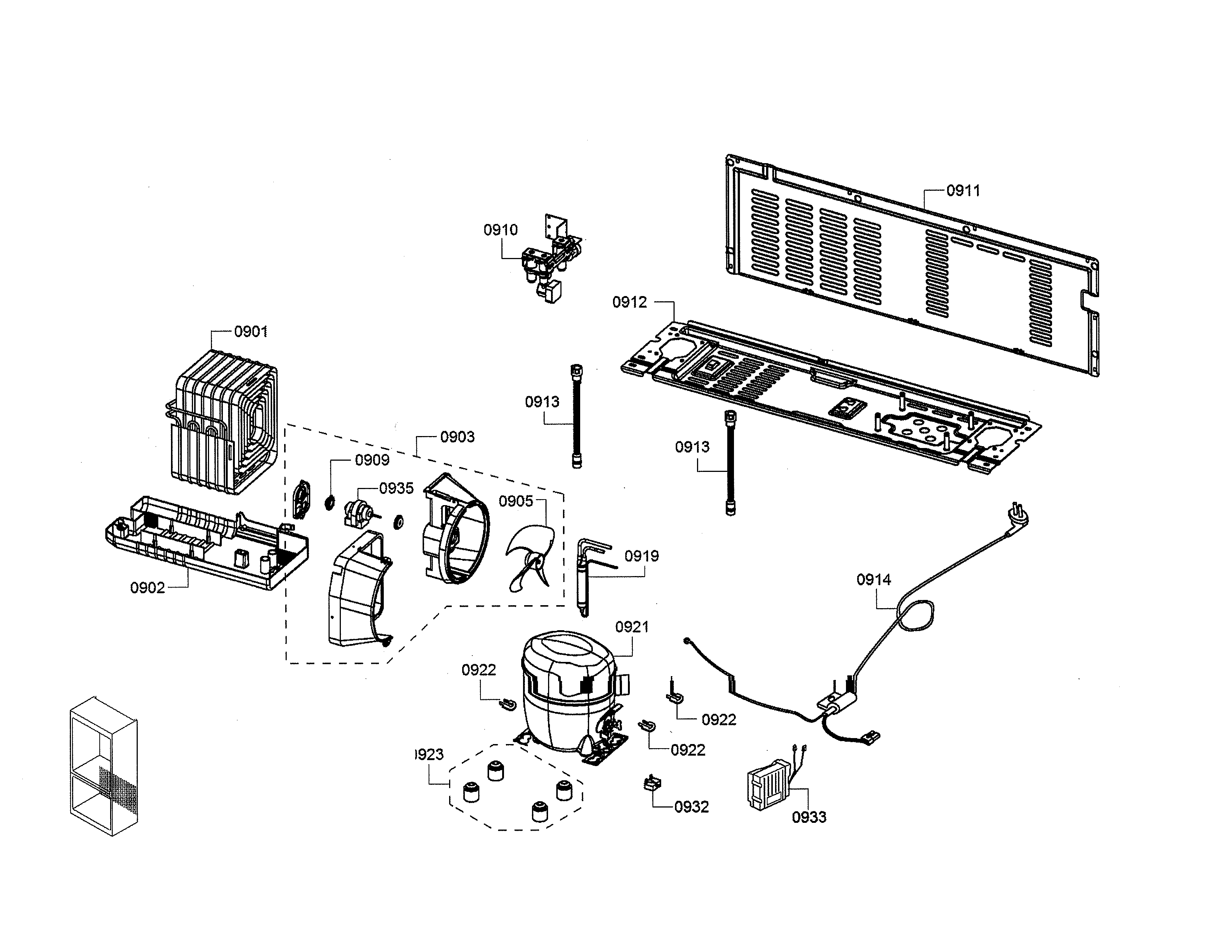 COMPRESSOR/CONDENSER/FAN