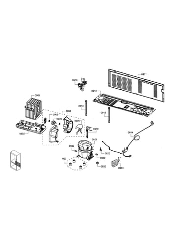 Compressor/condenser/fan