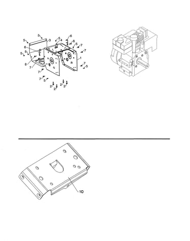 Engine/frame/mounting plate
