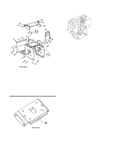 Engine/frame/mounting plate