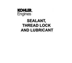 Kohler KT715-3016 sealant/thread lock/lubricant diagram