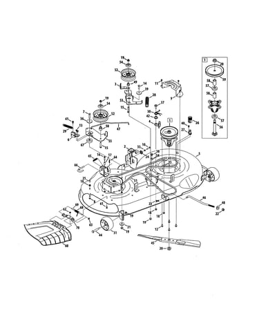 Mower deck/spindle pulley