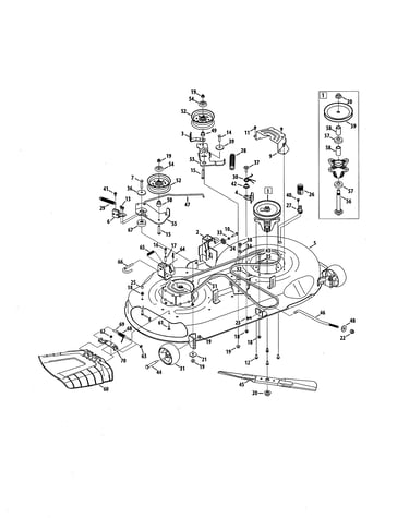Deck/spindle pulley