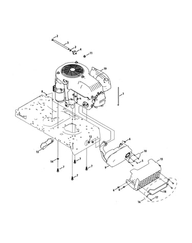 Engine/muffler