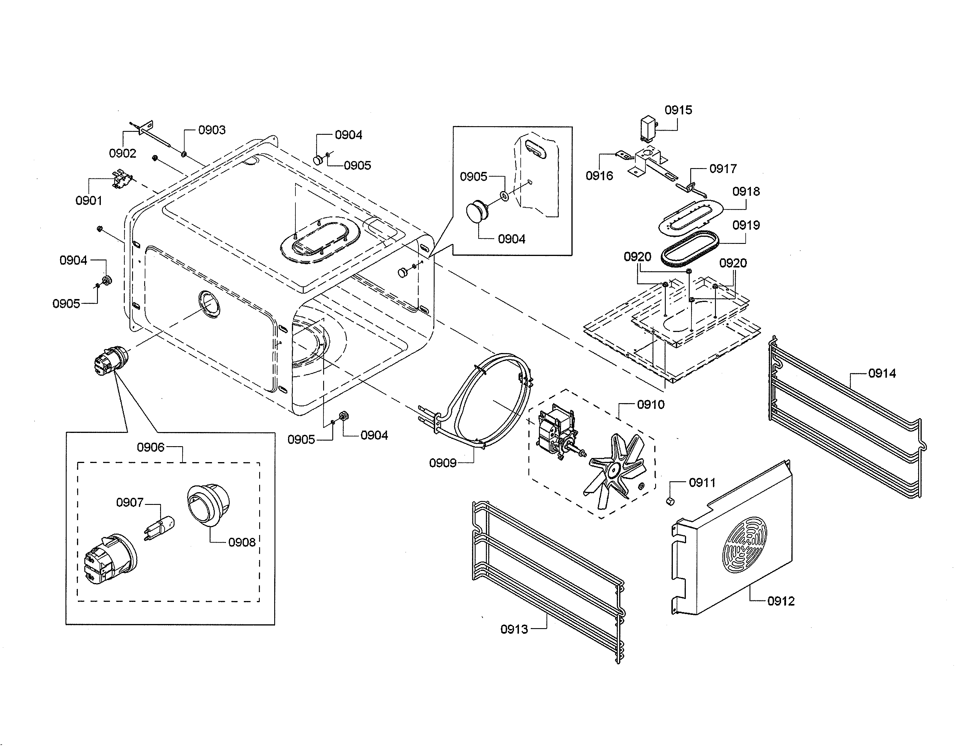 OVEN LAMP/BLOWER MOTOR