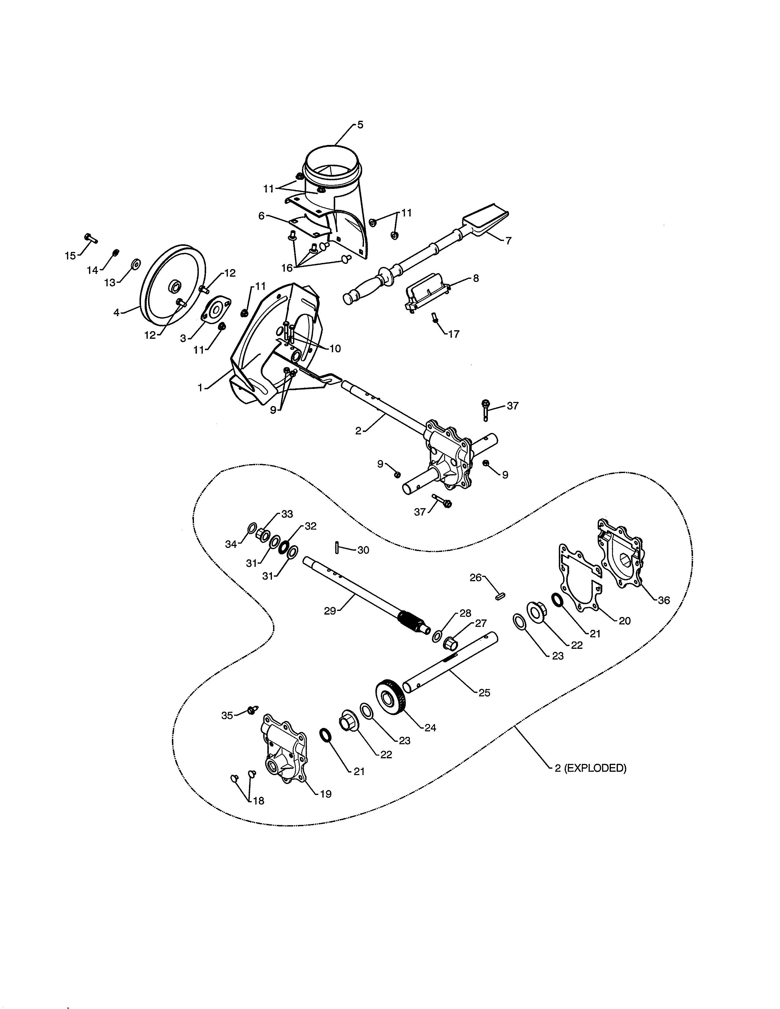Impeller/gearbox