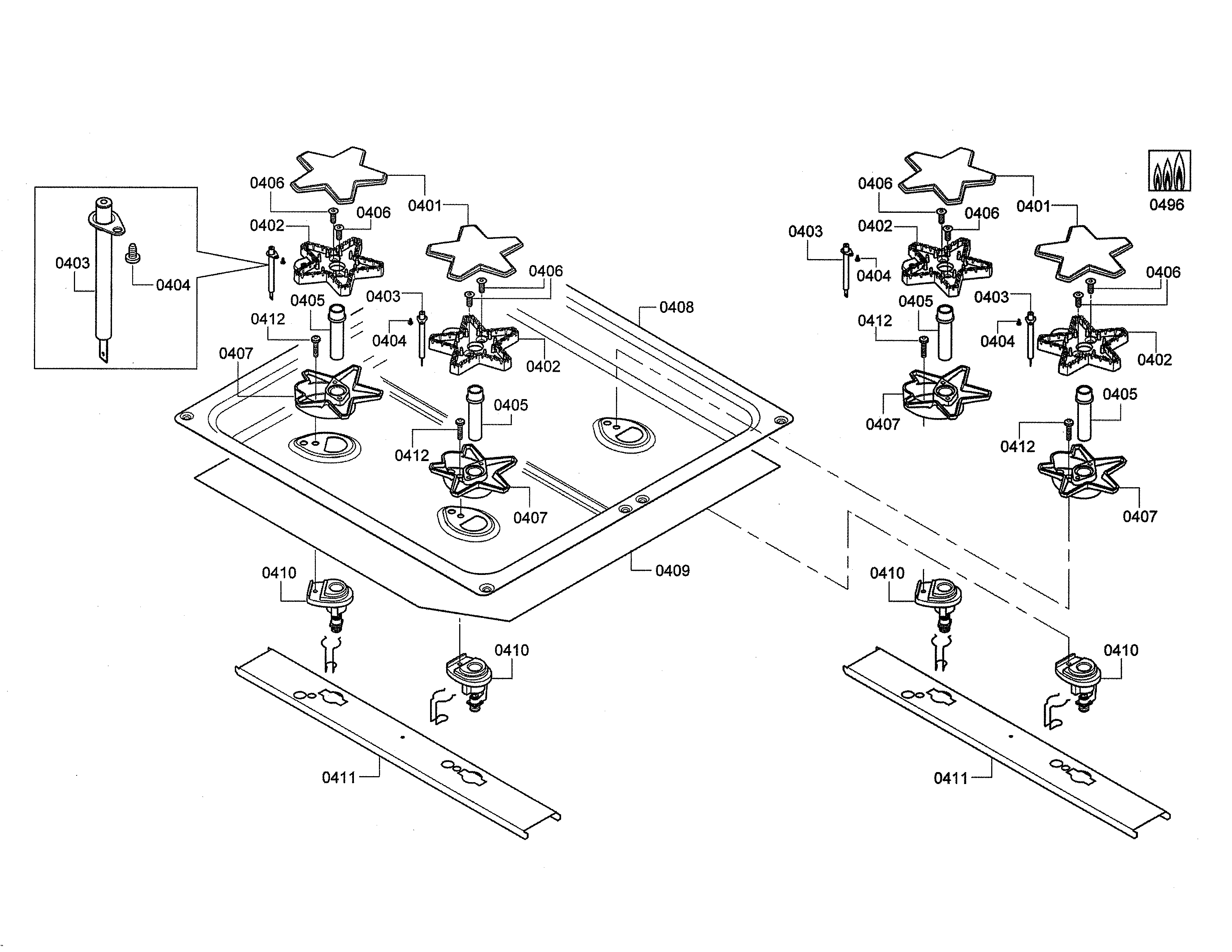 BURNER BASE/JET HOLDER