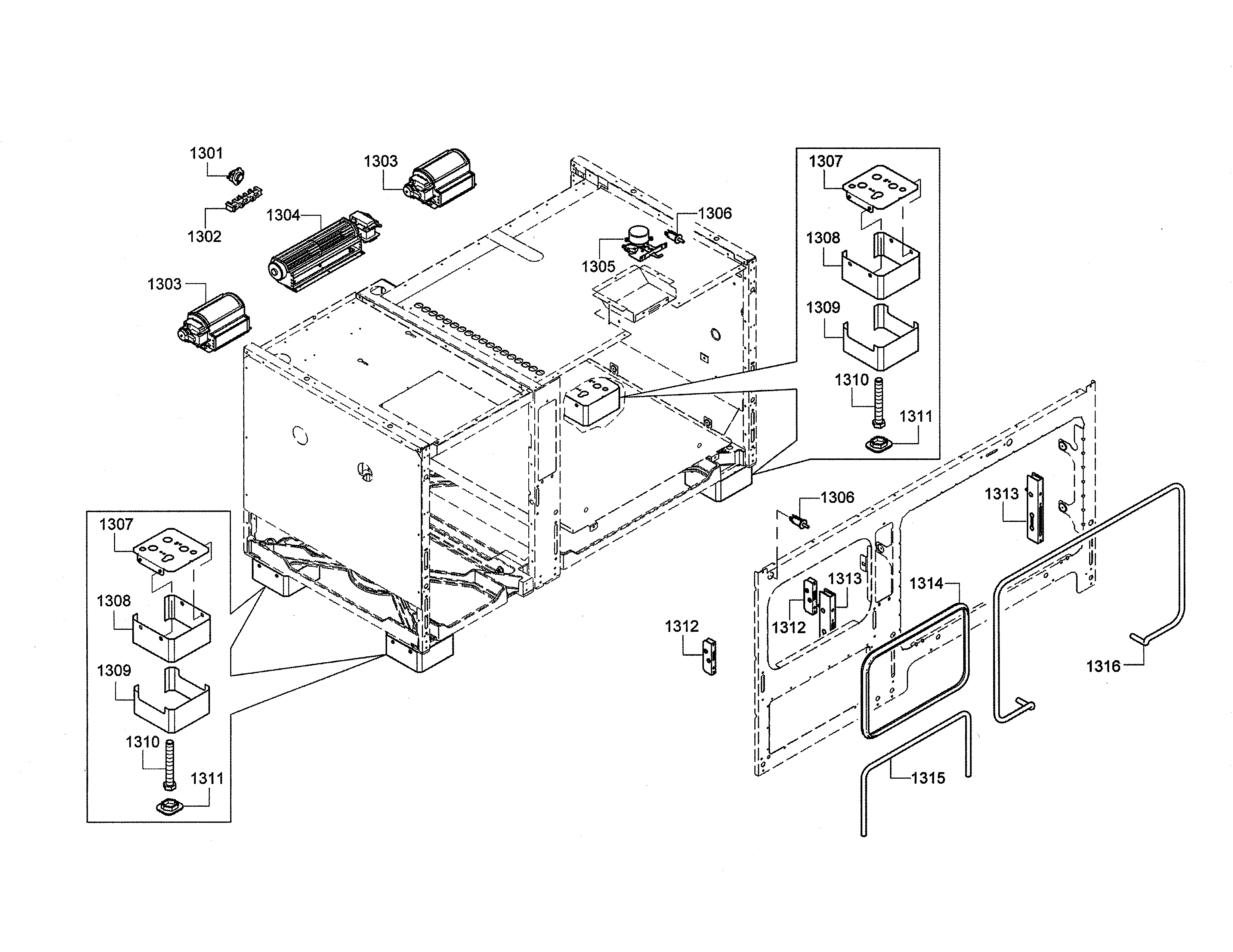 Blower fan/terminal block