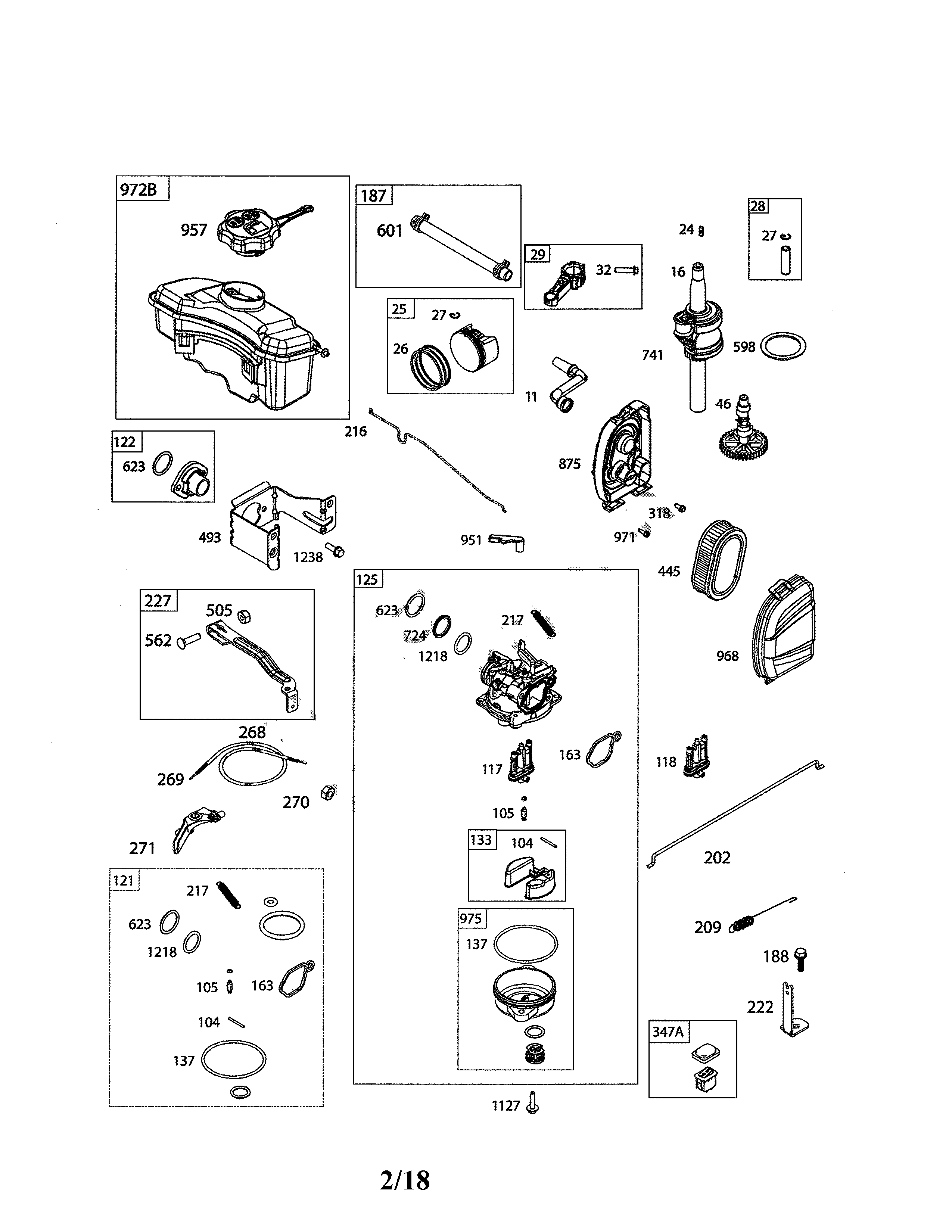 Fuel tank/caburetor