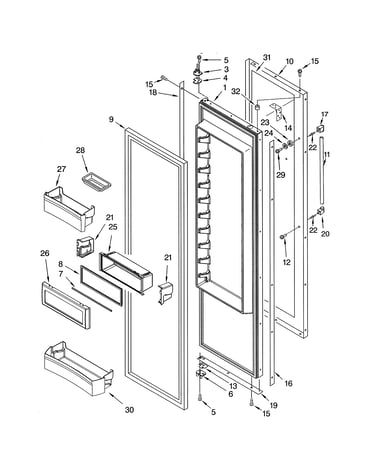 Refrigerator door