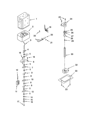 Motor & ice container
