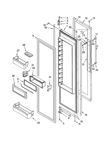 Refrigerator door