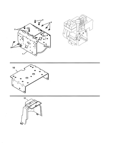 Engine/mounting plate/cover