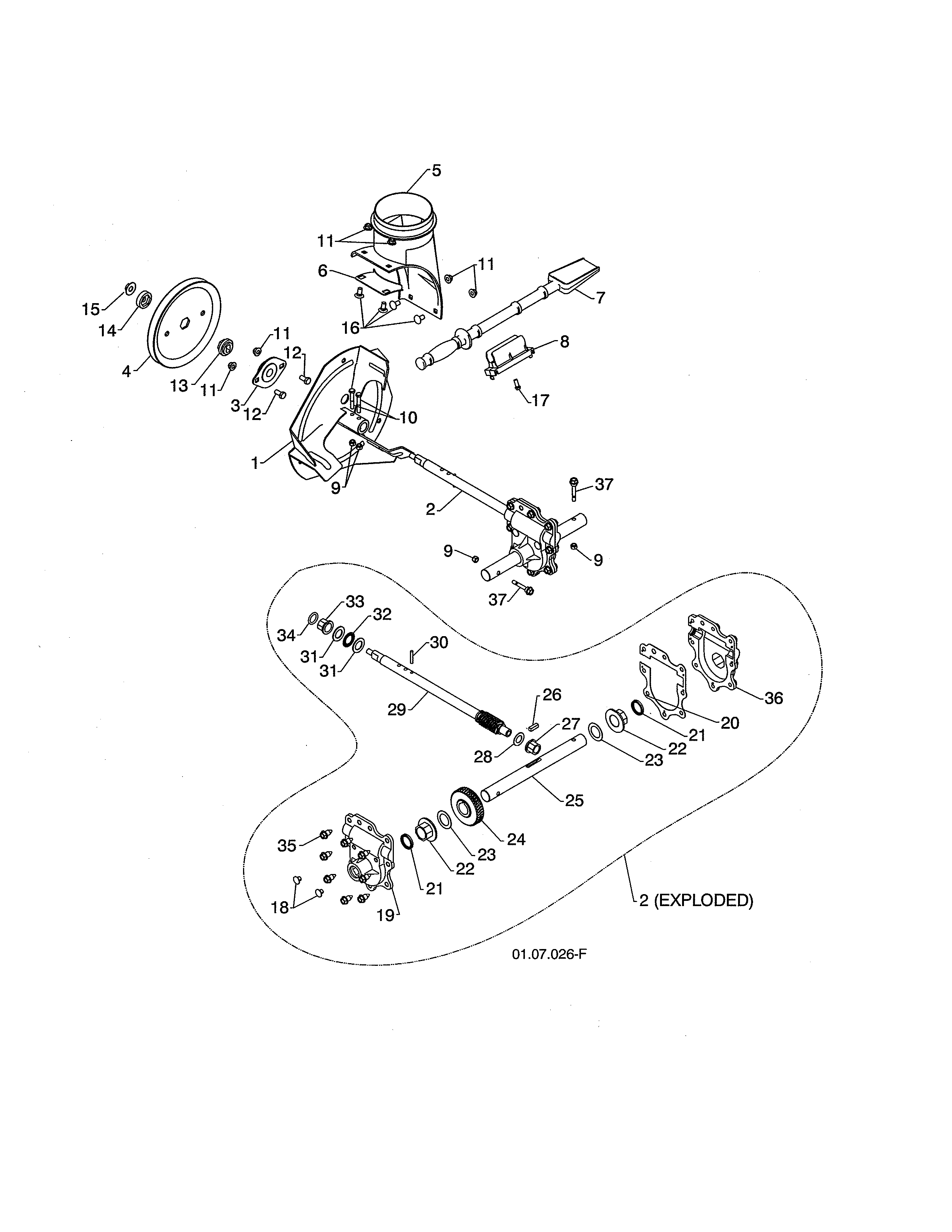 Impeller/gearbox