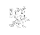 MTD 13BQA1ZT099 mower deck/pulley spindle diagram