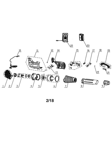 Cordless axial blower