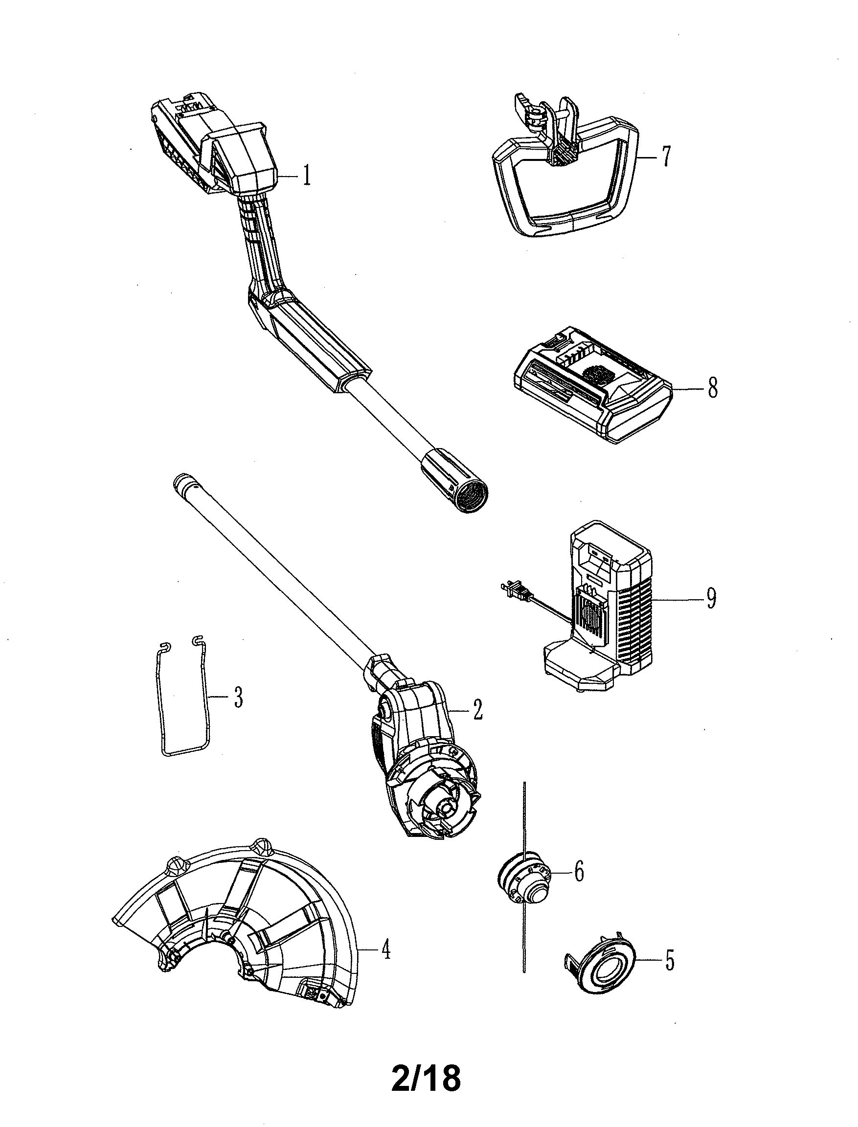 Cordless grass trimmer