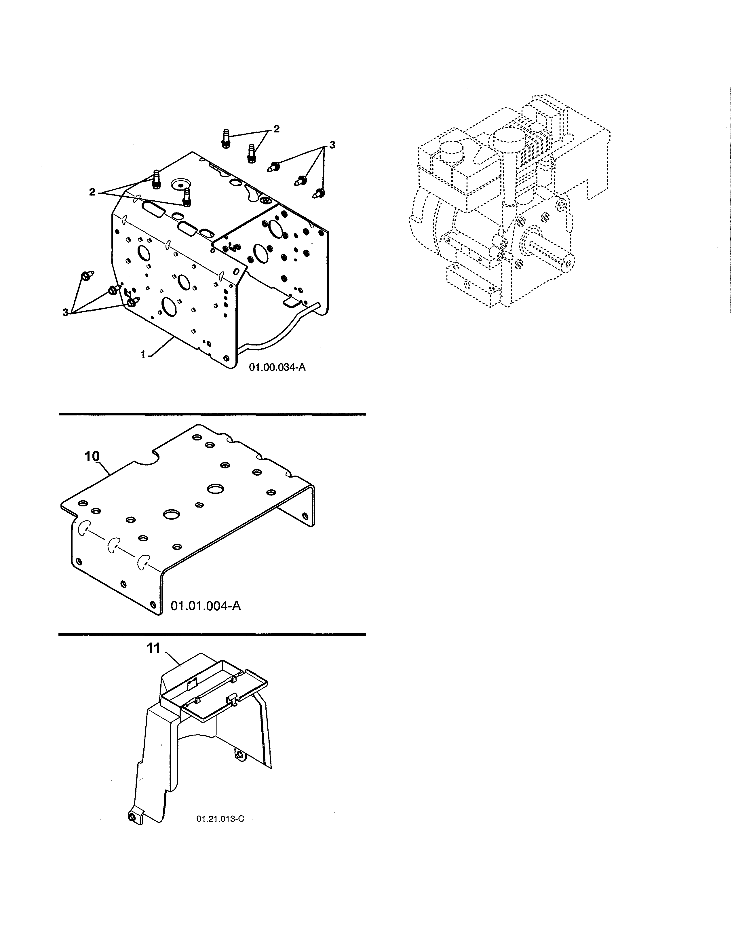 Engine/frame/mounting plate