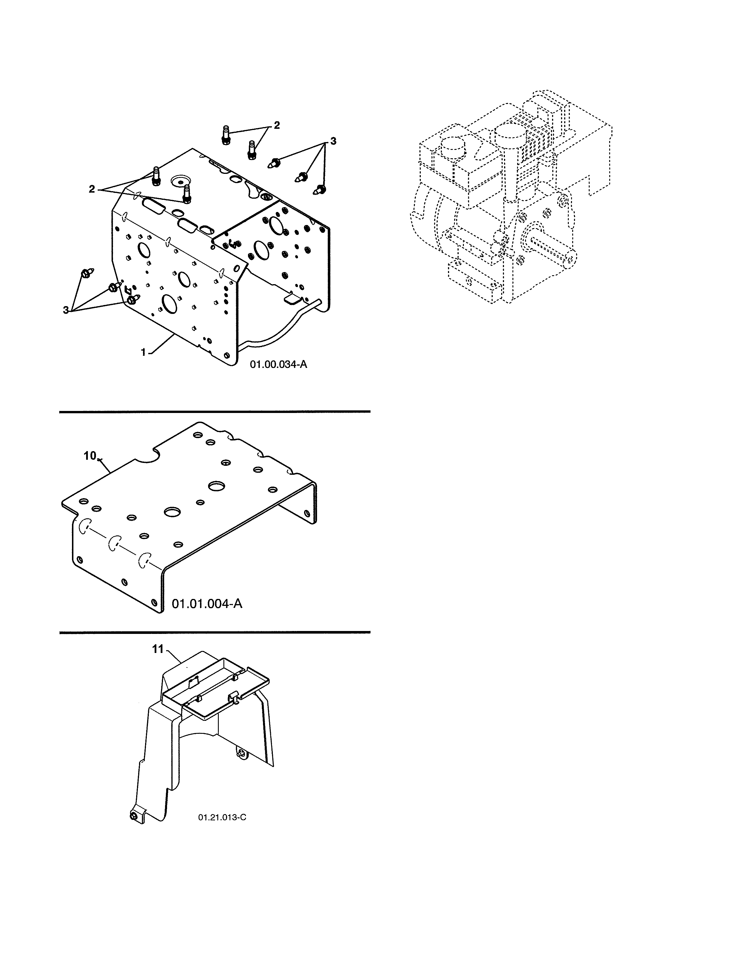 Engine/frame/mounting plate