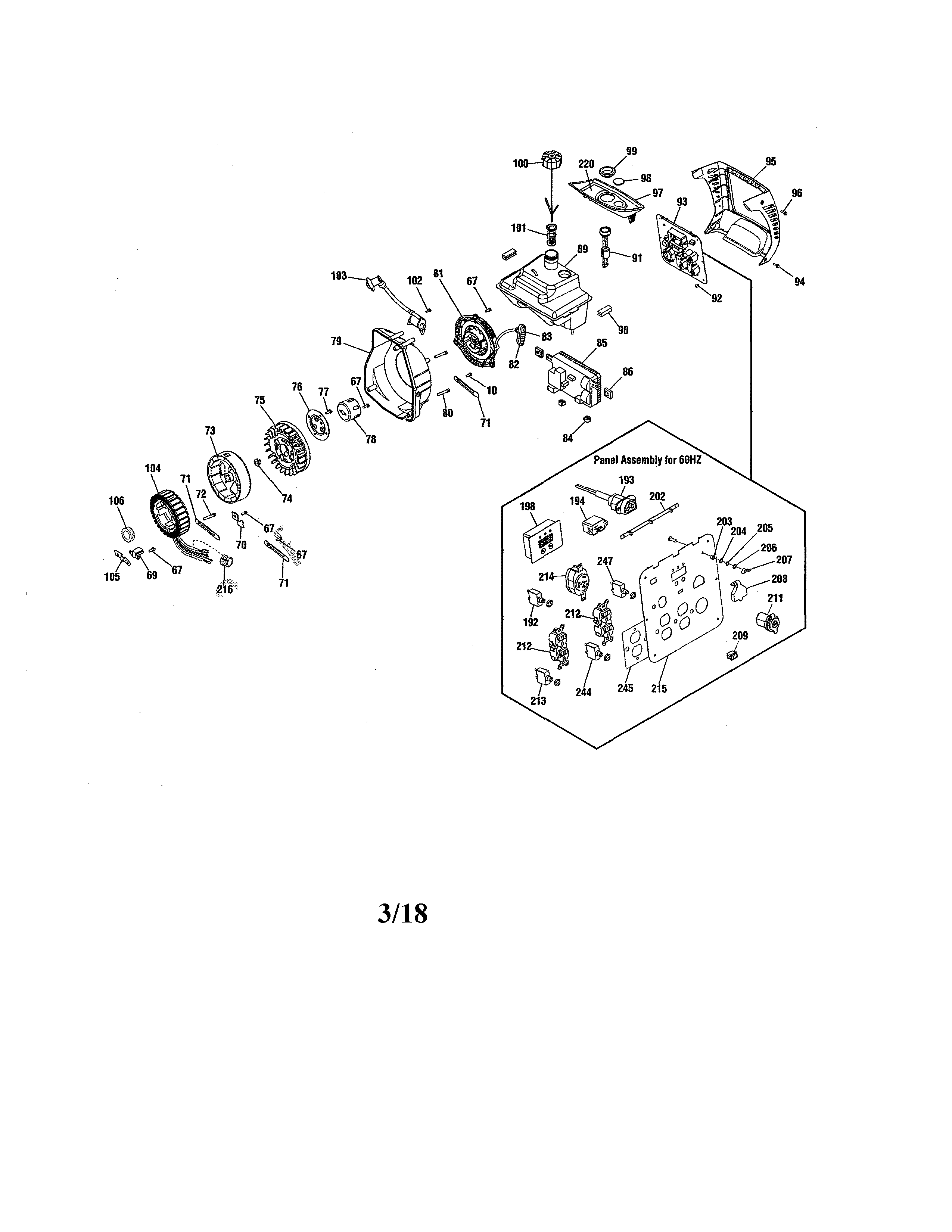 Alternator & control panel