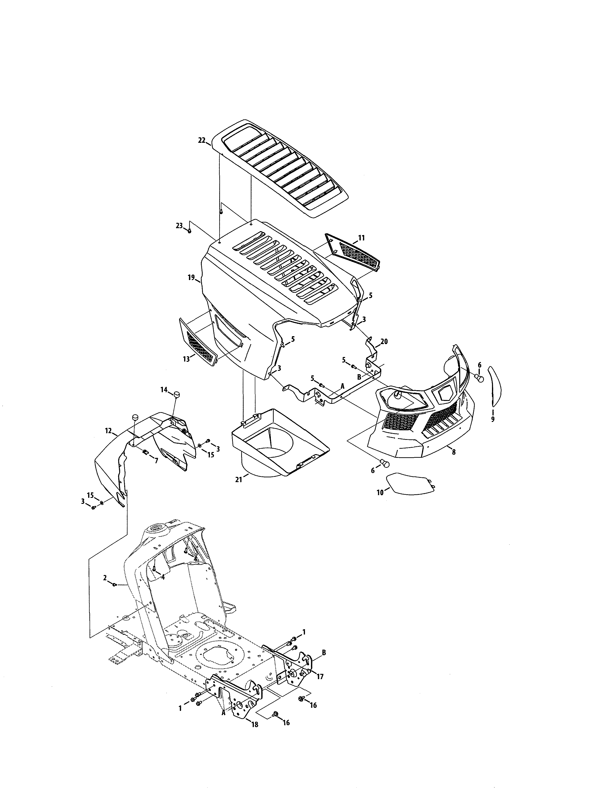 Hood/grill/plenum